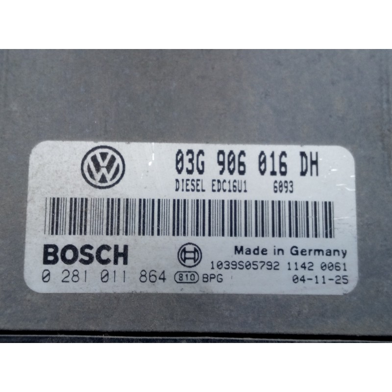 Recambio de centralita motor uce para seat altea (5p1) reference referencia OEM IAM 03G906016DH 0281011864 E2-A1-10-3