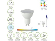 Recambio de bombillas para universal acc.electricos bombilla led dicroica rosca gu10. 5 watt. equivale a 30 watt. 50 referencia 