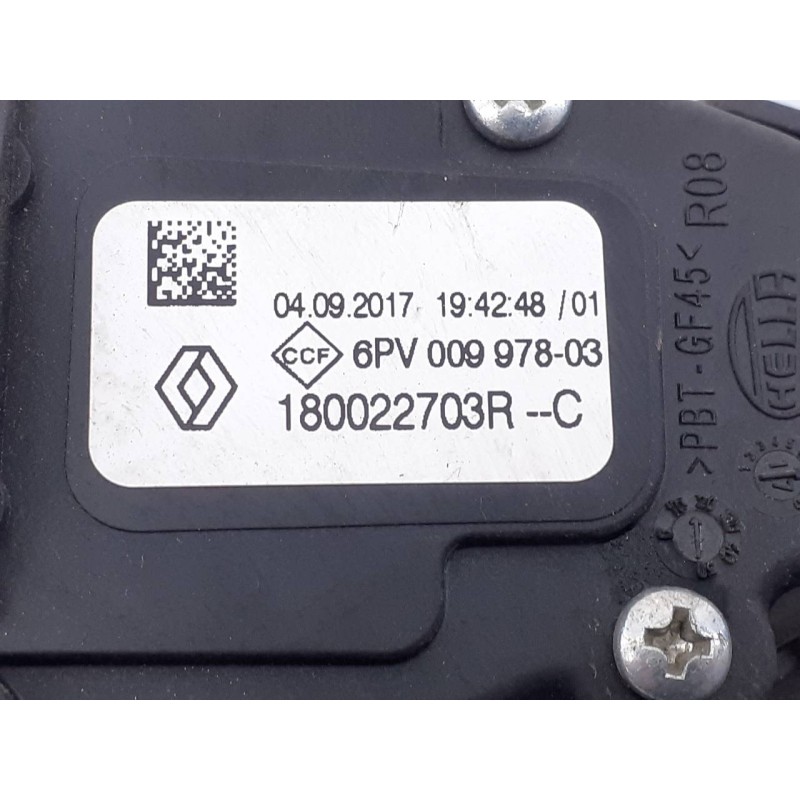Recambio de pedal acelerador para dacia duster ambiance 4x2 referencia OEM IAM 180022703R  E2-A1-37-2