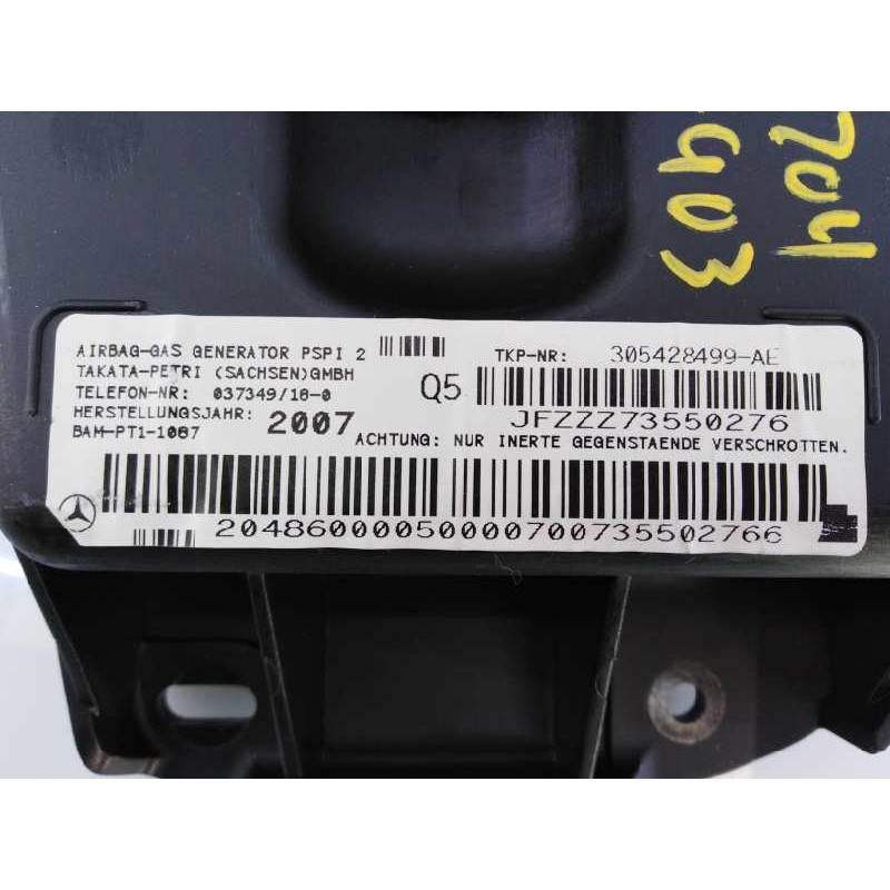 Recambio de airbag delantero derecho para mercedes-benz clase c (w204) berlina c 220 cdi (204.008) referencia OEM IAM 2048600005