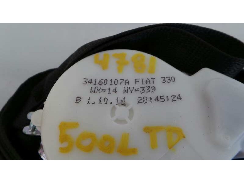 Recambio de cinturon seguridad trasero derecho para fiat 500 l living (351) pop star referencia OEM IAM 07355710680  E2-B2-60-2