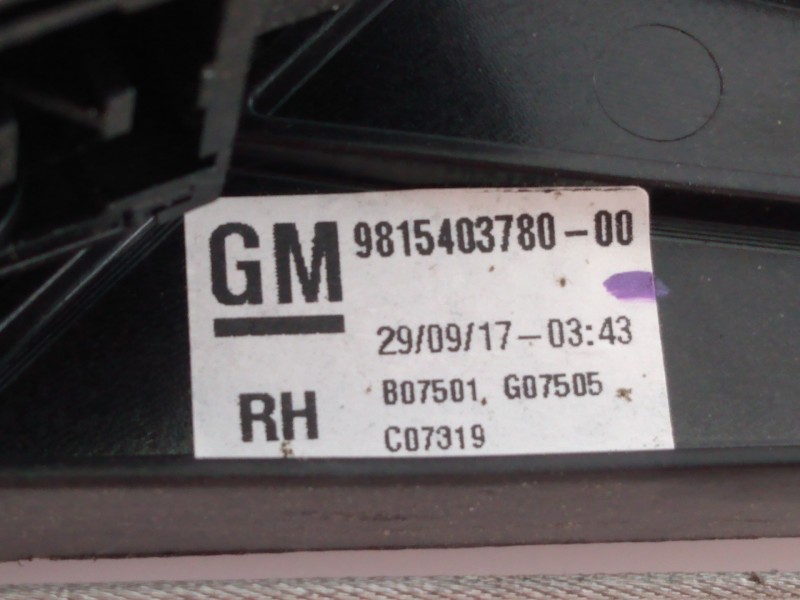 Recambio de elevalunas trasero derecho para opel grandland x excellence referencia OEM IAM 9815403780  E1-B3-31-1