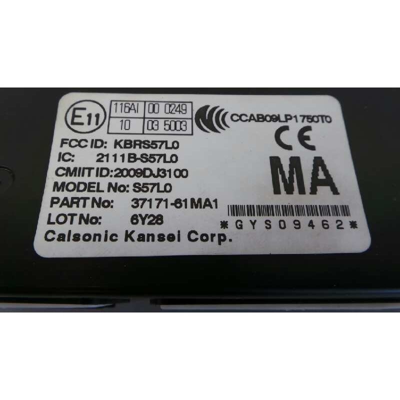Recambio de modulo electronico para suzuki sx4 gle referencia OEM IAM 3717161MA1 2111BS57LO E2-A3-60-2