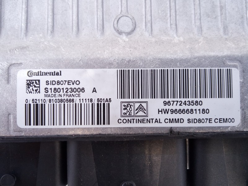Recambio de centralita motor uce para peugeot 508 access referencia OEM IAM 9677243580 S180123006A E3-B2-24-2