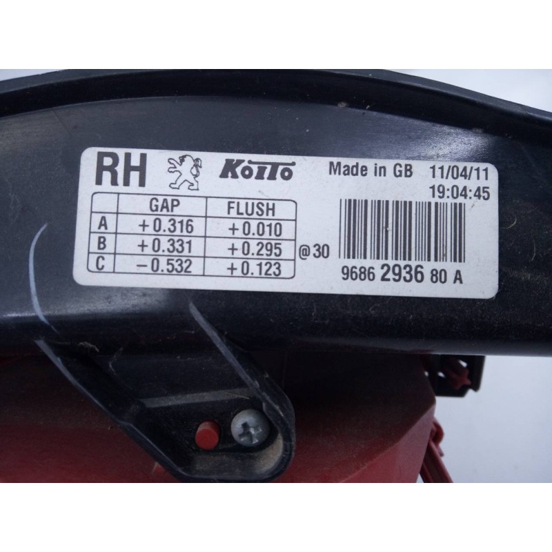 Recambio de piloto trasero derecho para peugeot 508 access referencia OEM IAM 9686293680A  E1-A4-42-2