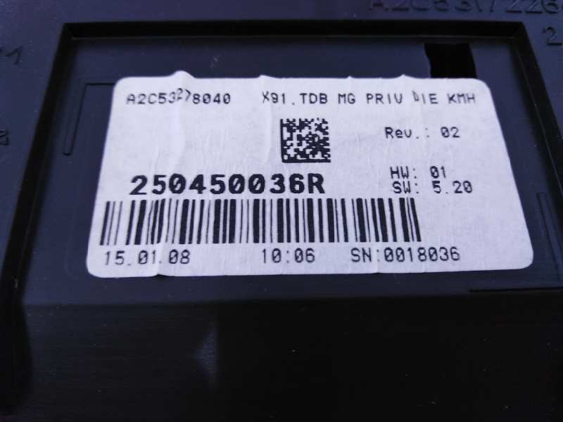 Recambio de cuadro instrumentos para renault laguna grandtour iii privilege referencia OEM IAM 250450036R A2C53278040 E2-A1-43-1