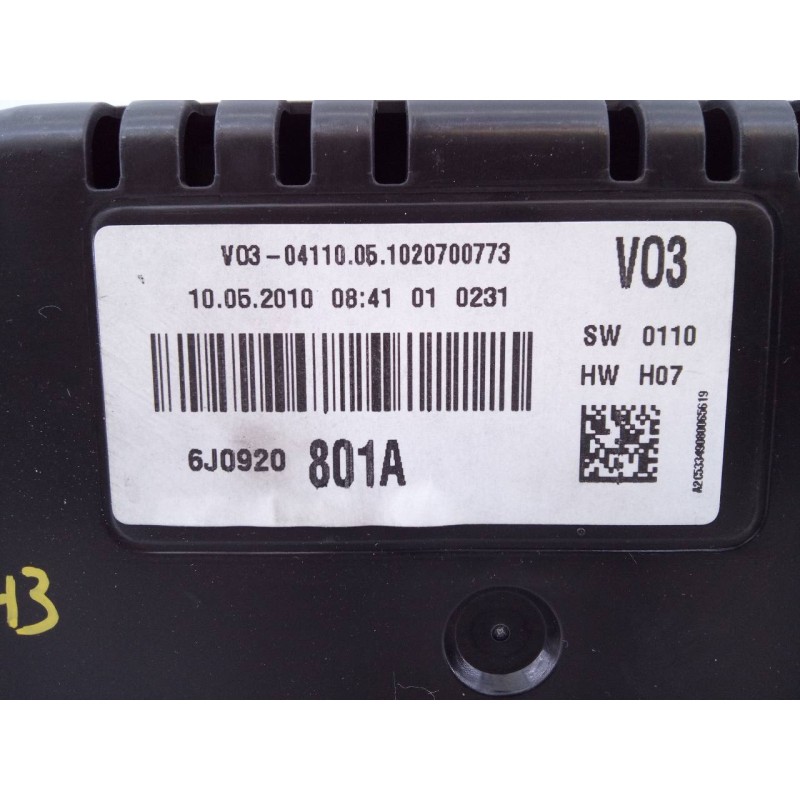 Recambio de cuadro instrumentos para seat ibiza (6j5) reference referencia OEM IAM 6J0920801A  E2-A1-28-2