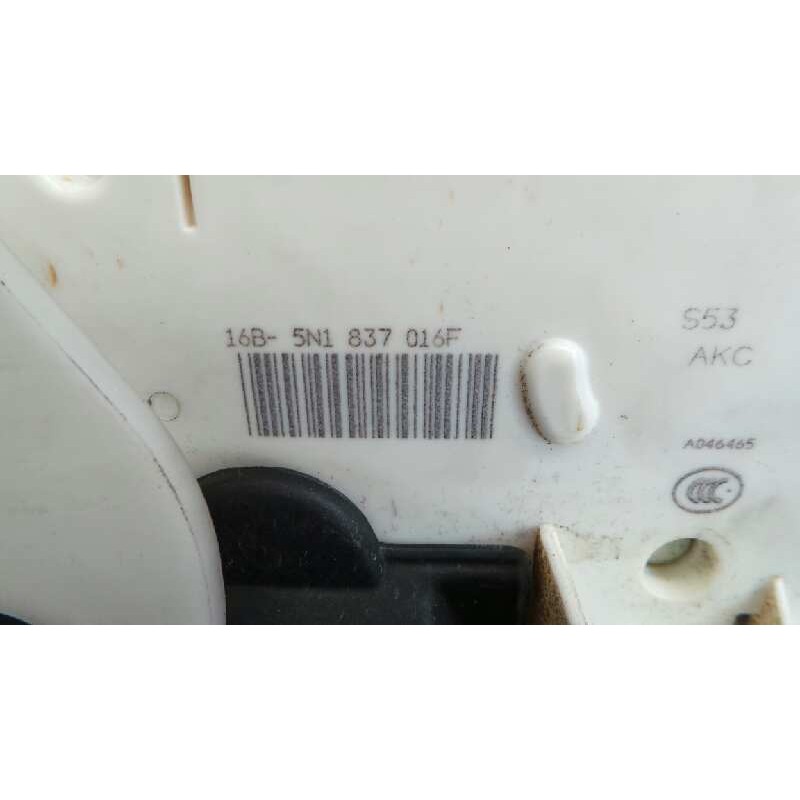 Recambio de cerradura puerta delantera derecha para volkswagen tiguan (5n2) t1 bluemotion referencia OEM IAM 5N1837016F  E1-B6-4