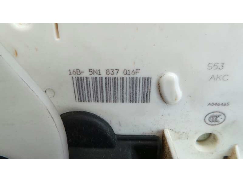 Recambio de cerradura puerta delantera derecha para volkswagen tiguan (5n2) t1 bluemotion referencia OEM IAM 5N1837016F  E1-B6-4