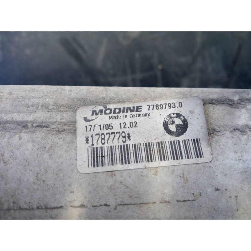 Recambio de intercooler para bmw x3 (e83) 2.0d referencia OEM IAM 77897930 1787779 P2-B10-1