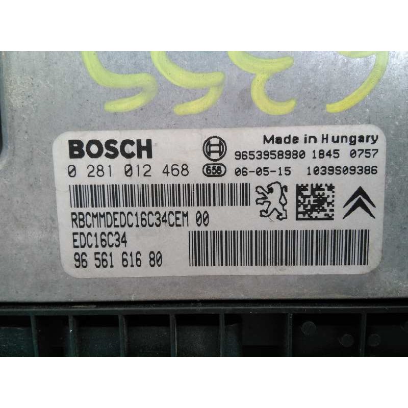 Recambio de centralita motor uce para citroën xsara picasso 1.6 hdi 90 exclusive referencia OEM IAM 0281012468 9656161680 E3-B2-
