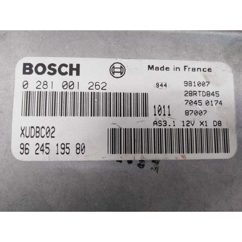 Recambio de centralita motor uce para citroën xantia berlina 1.9 turbodiesel referencia OEM IAM 0281001262 9624519580 E3-B2-56-4