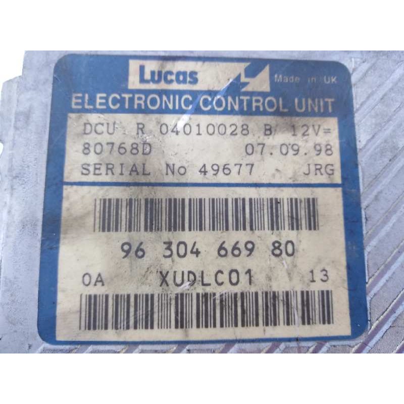 Recambio de centralita motor uce para peugeot 406 berlina (s1/s2) stdt referencia OEM IAM 9630466980 80768D E3-B2-56-4