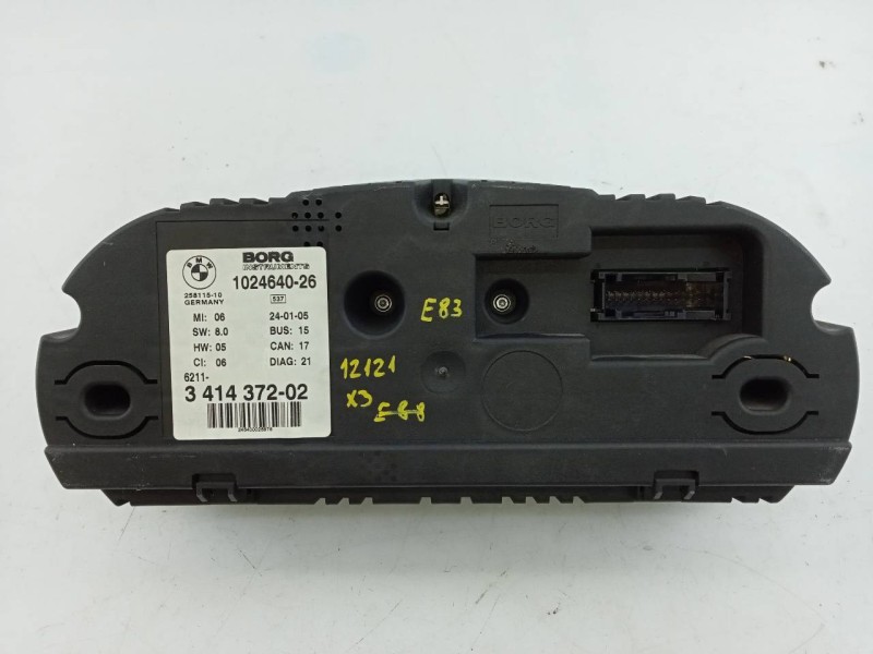 Recambio de cuadro instrumentos para bmw x3 (e83) 2.0d referencia OEM IAM 102464026 341437202 E3-A2-24-3
