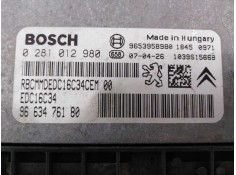 Recambio de centralita motor uce para citroën c4 grand picasso avatar referencia OEM IAM 0281012980 9663476180 E3-B2-56-4 2