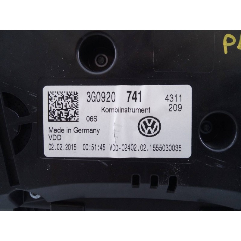 Recambio de cuadro instrumentos para volkswagen passat lim. (3g2) advance bmt referencia OEM IAM 3G0920741  E2-A1-28-3