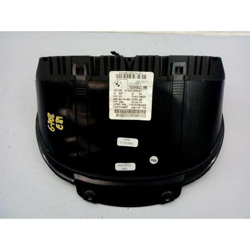 Recambio de cuadro instrumentos para bmw serie 1 berlina (e81/e87) 118d referencia OEM IAM 102495298 IK922094901Q E3-A2-39-2