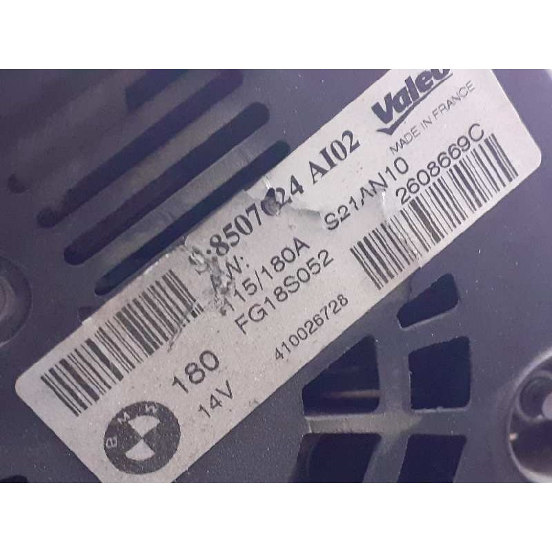Recambio de alternador para bmw serie 5 lim. (f10) 520d referencia OEM IAM 850724AI02 FG18S052 P3-B2-10-2