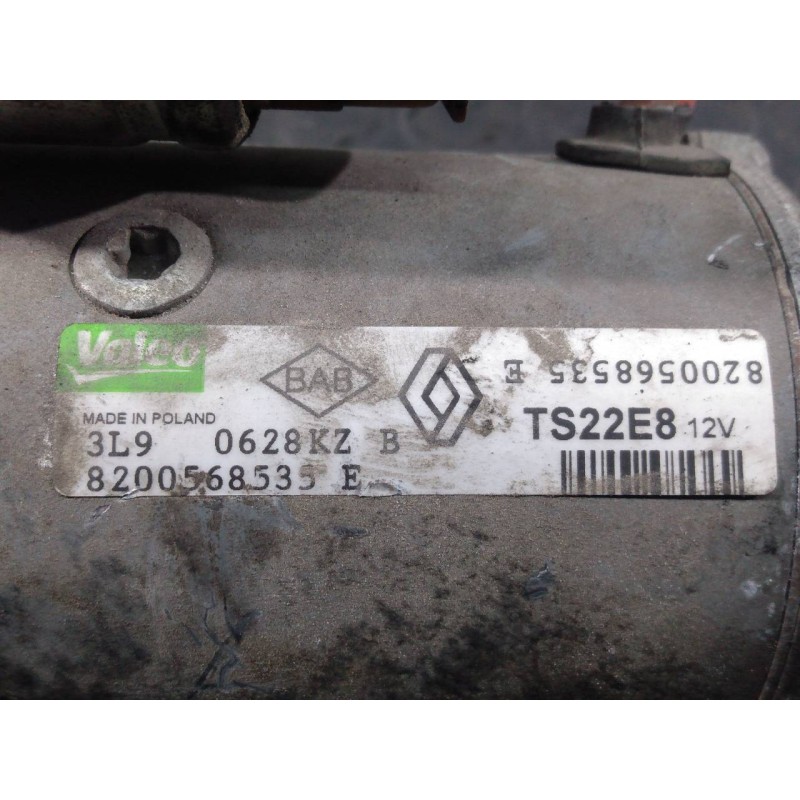 Recambio de motor arranque para renault koleos dynamique referencia OEM IAM 8200568535E TS22E8 P3-B7-2-3