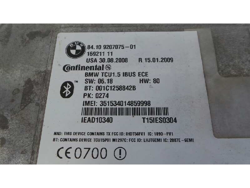Recambio de modulo electronico para bmw x3 (e83) xdrive 30d referencia OEM IAM 84109207075  E1-A3-11-1
