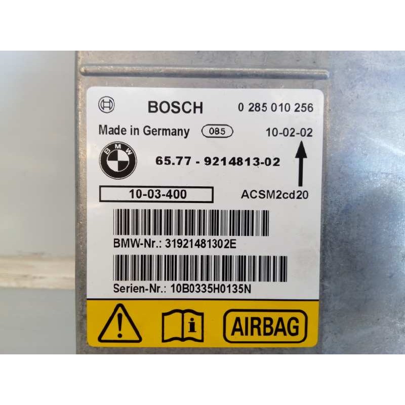 Recambio de centralita airbag para bmw x5 (e70) xdrive30d referencia OEM IAM 0285010256 6577921481302 E1-A3-7-2