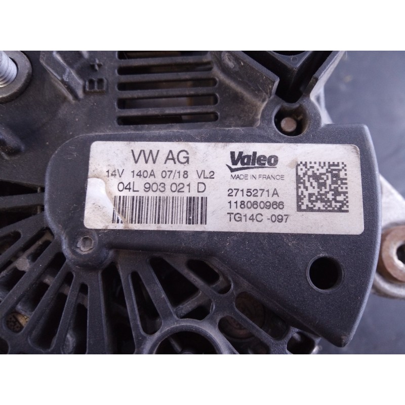 Recambio de alternador para audi a3 cabrio (8ve) design edition referencia OEM IAM 04L903021D 118060966 P3-A5-27-2