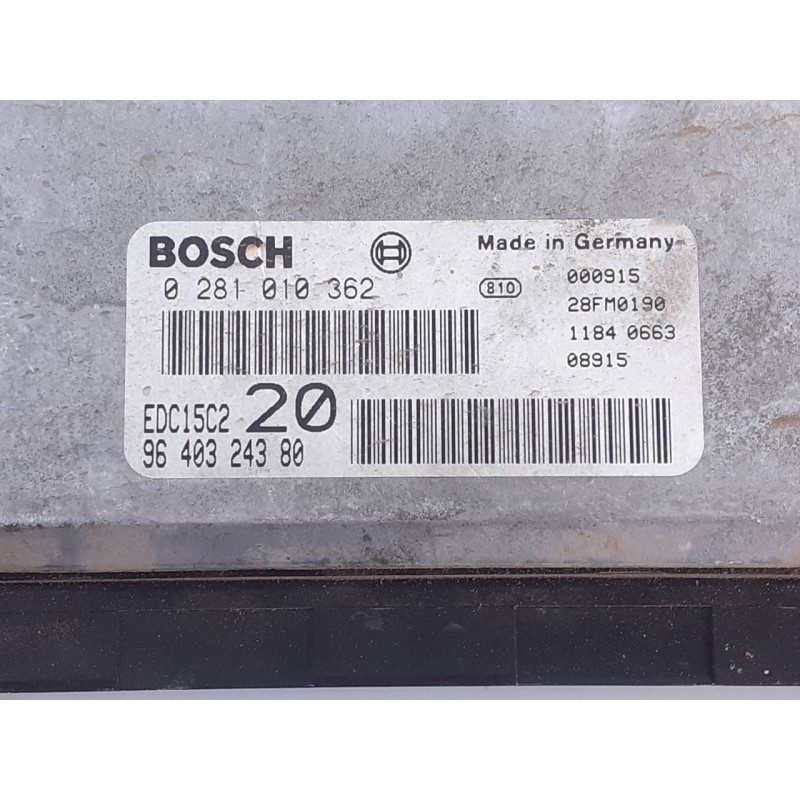 Recambio de centralita motor uce para peugeot 306 berlina 3/4/5 puertas (s2) style referencia OEM IAM 0281010362 9640324380 E3-B