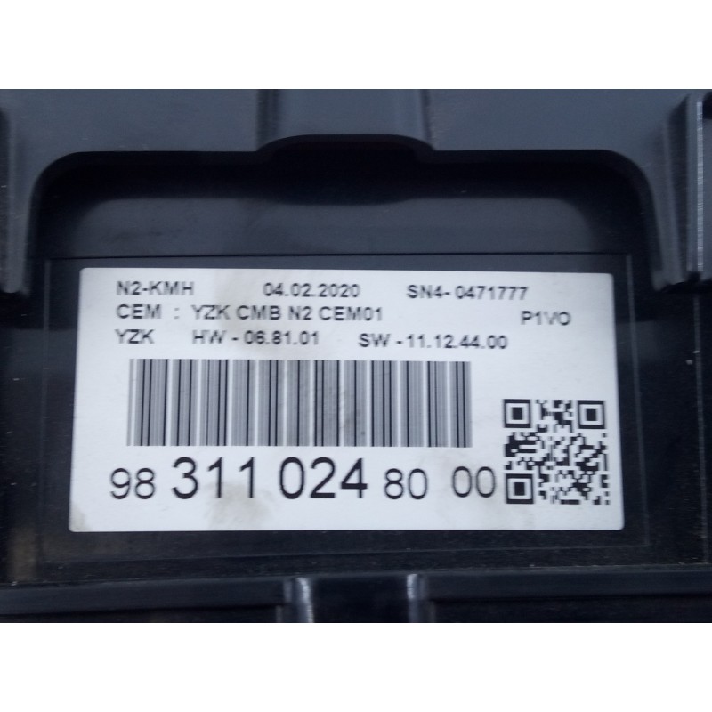 Recambio de cuadro instrumentos para opel combo life edition referencia OEM IAM 9831102480  E3-A4-21-2