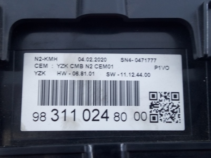 Recambio de cuadro instrumentos para opel combo life edition referencia OEM IAM 9831102480  E3-A4-21-2