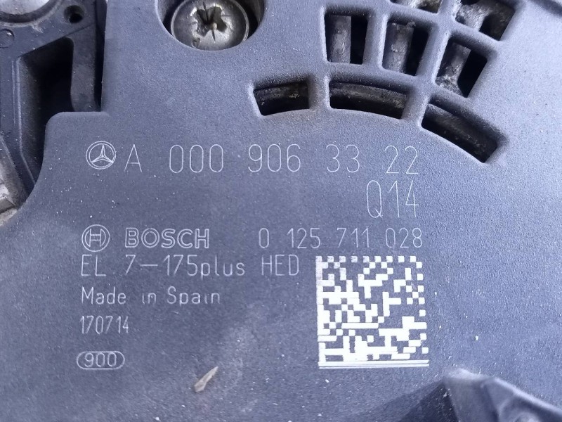 Recambio de alternador para mercedes-benz clase a (w176) a 200 cdi (176.008) referencia OEM IAM A0009063322 0125711028 P3-A5-14-