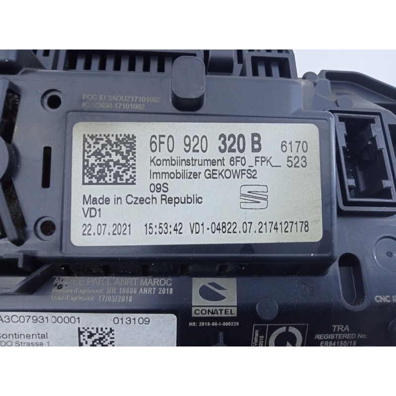Recambio de cuadro instrumentos para seat ibiza (kj1) fr referencia OEM IAM 6F0920320B  E2-A1-25-5