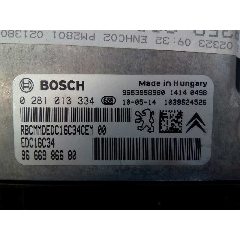 Recambio de centralita motor uce para peugeot 5008 sport pack referencia OEM IAM 9666986680 0281013334 E1-A4-11-2