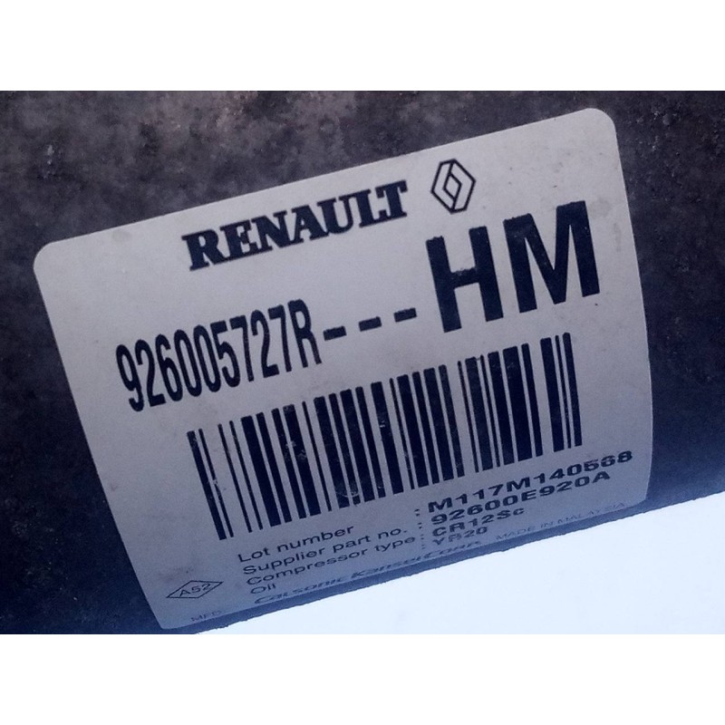 Recambio de compresor aire acondicionado para dacia dokker express express referencia OEM IAM 926005727R 92600E920A P3-B2-8-4