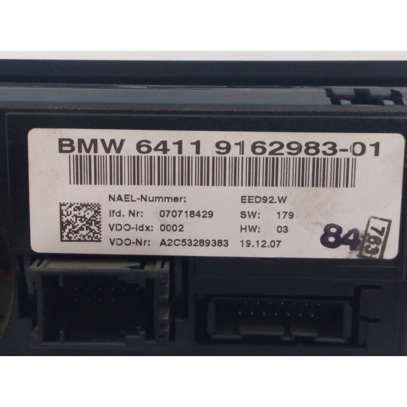Recambio de mando climatizador para bmw serie 3 berlina (e90) 320d referencia OEM IAM 641916298301  E3-A2-4-3