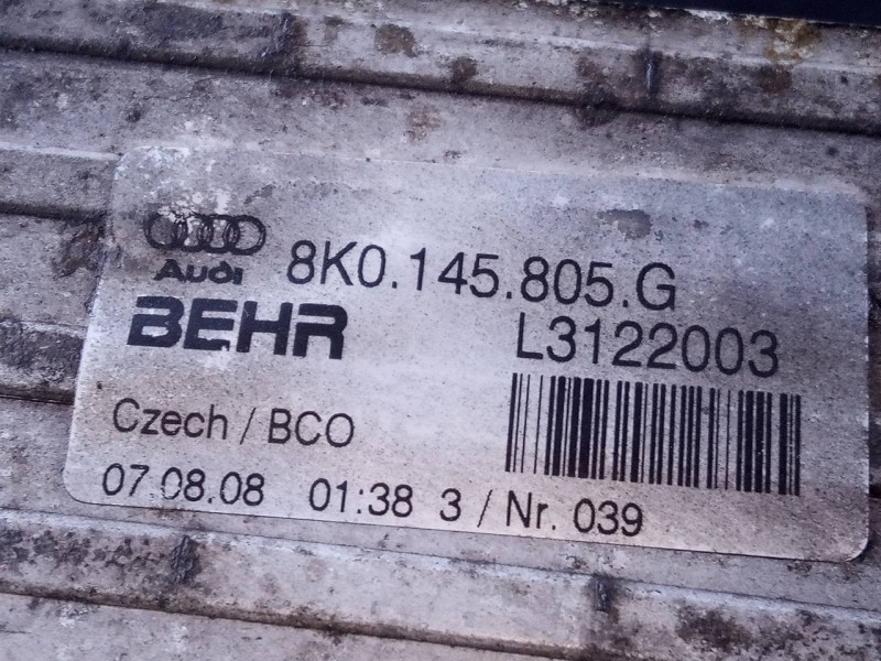 Recambio de intercooler para audi a4 ber. (b8) básico referencia OEM IAM 8K0145805G  P2-B10-6