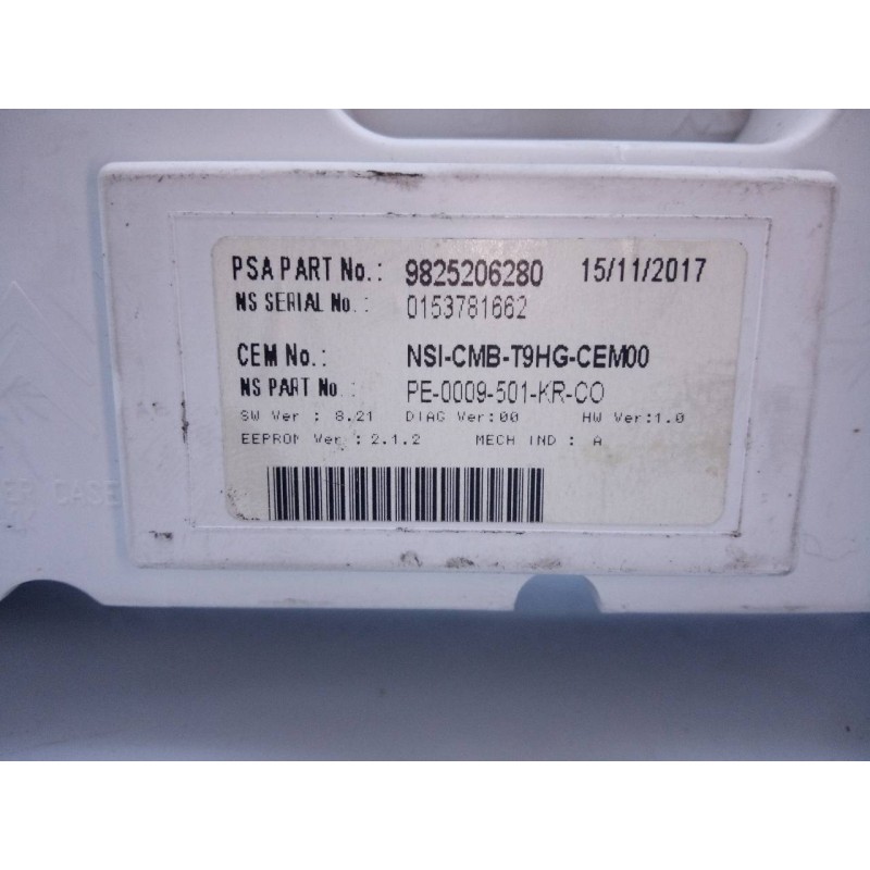 Recambio de cuadro instrumentos para peugeot 308 active referencia OEM IAM 9825206280  E3-B2-29-2