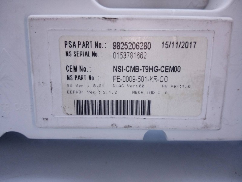 Recambio de cuadro instrumentos para peugeot 308 active referencia OEM IAM 9825206280  E3-B2-29-2