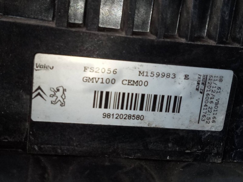 Recambio de electroventilador para citroën c-elysée exclusive referencia OEM IAM 9812028580 FS2056M159983 P2-B9-7