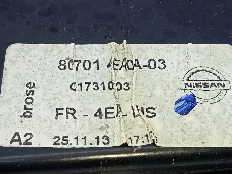 Recambio de elevalunas delantero izquierdo para nissan qashqai (j11) acenta referencia OEM IAM 807014EA0A03  E2-A4-53-2