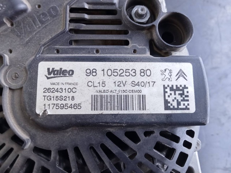 Recambio de alternador para peugeot 3008 gt line referencia OEM IAM 9810525380 2624310C P3-A5-24-2