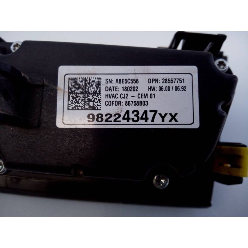 Recambio de mando climatizador para opel grandland x excellence referencia OEM IAM 98224347YX 86758B03 E3-A5-18-4