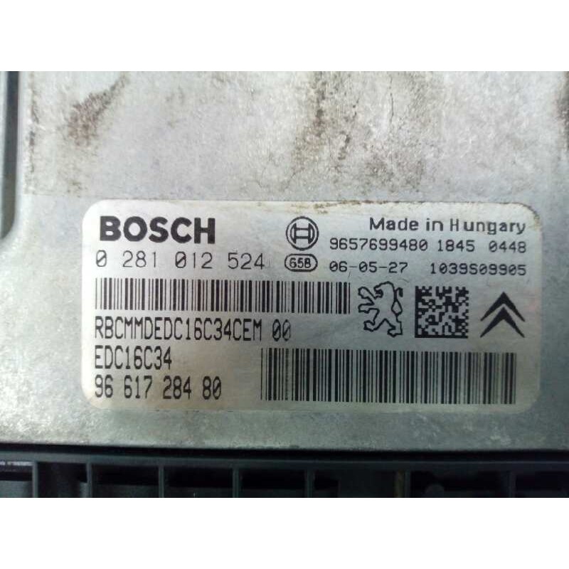 Recambio de centralita motor uce para citroën c3 pluriel 1.4 hdi referencia OEM IAM 9661728480 0281012524 E3-B2-36-4