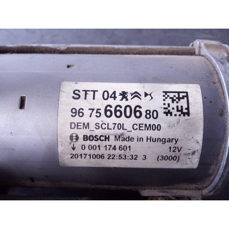 Recambio de motor arranque para peugeot 3008 gt line referencia OEM IAM 9675660680 0001174601 P3-B7-8-1