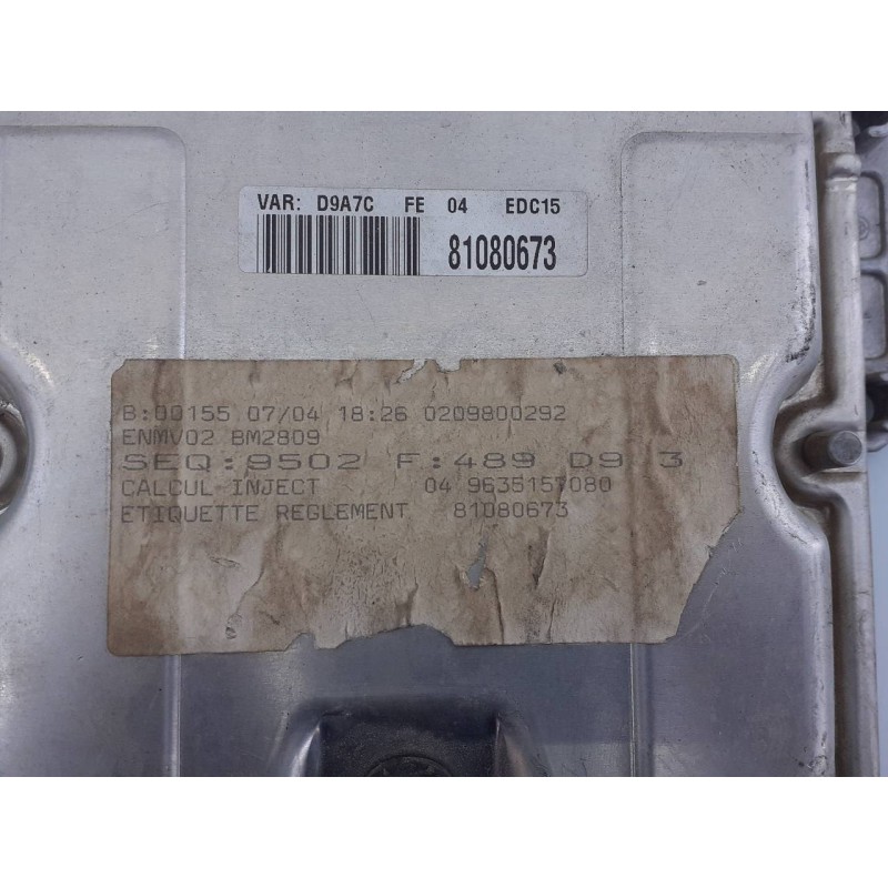 Recambio de centralita motor uce para peugeot 406 berlina (s1/s2) srdt referencia OEM IAM 9635157080 0281010248 E3-B2-14-1