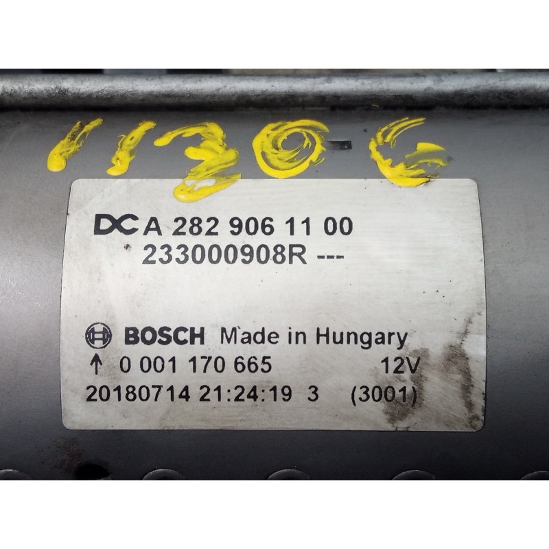 Recambio de motor arranque para mercedes-benz clase a (bm 177) a 200 edition 1 (177.087) referencia OEM IAM A2829061100 00011706