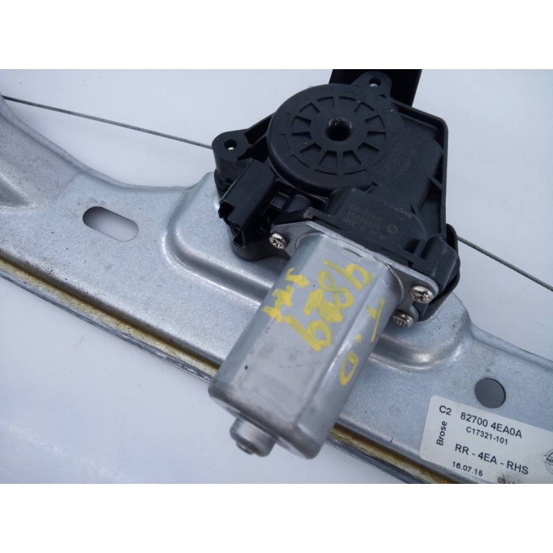 Recambio de elevalunas trasero derecho para nissan qashqai (j11) acenta referencia OEM IAM 827004EA0A  E2-A4-4-1