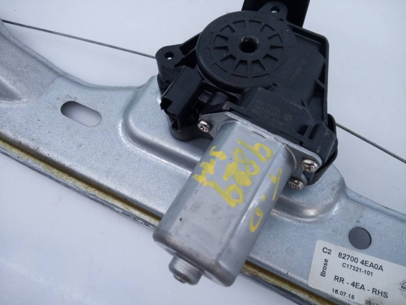 Recambio de elevalunas trasero derecho para nissan qashqai (j11) acenta referencia OEM IAM 827004EA0A  E2-A4-4-1