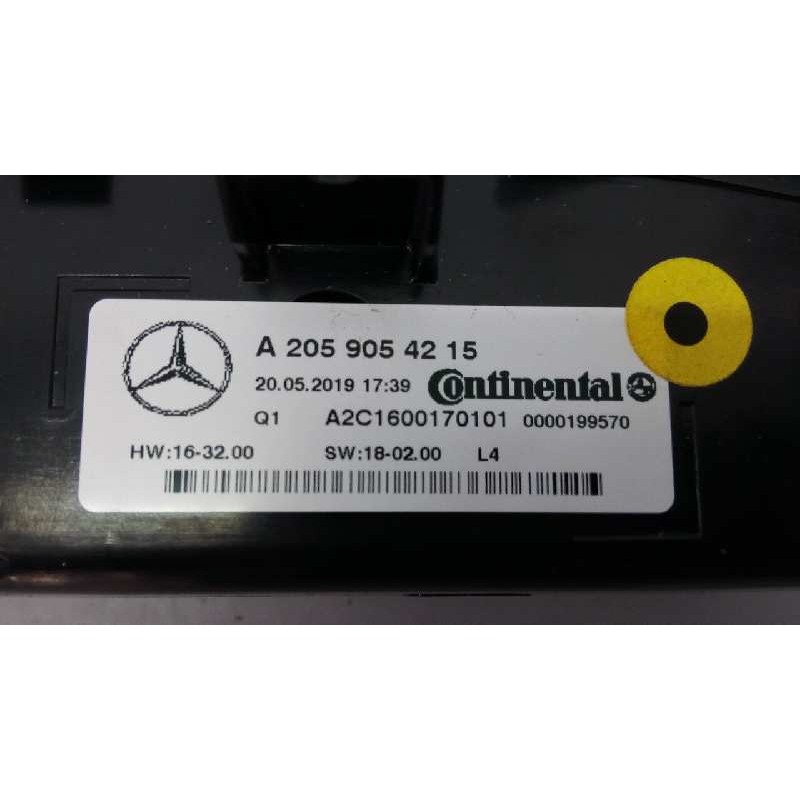 Recambio de mando climatizador para mercedes-benz clase c (w205) familiar c 220 t d (205.214) referencia OEM IAM A2059054215  E3