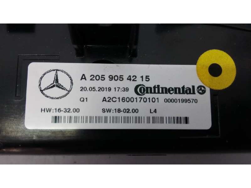 Recambio de mando climatizador para mercedes-benz clase c (w205) familiar c 220 t d (205.214) referencia OEM IAM A2059054215  E3
