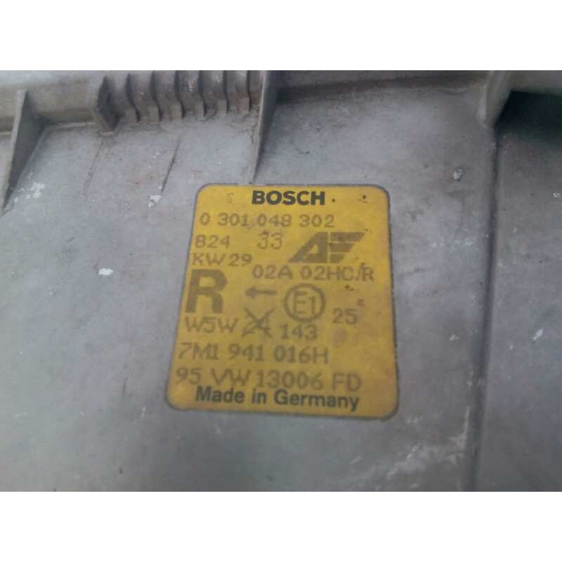 Recambio de faro derecho para volkswagen sharan (7m8) básico referencia OEM IAM 7M1941016K  E1-B6-9-4